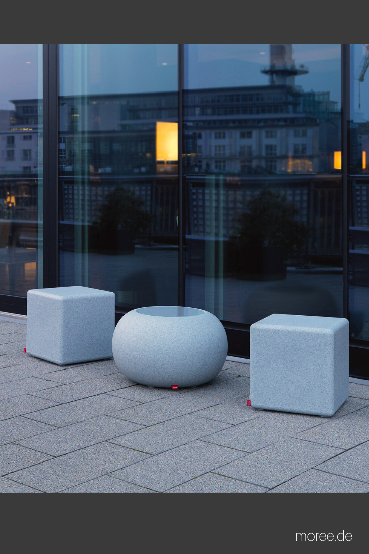 Poufs In Beton - Optik Für Draussen, Garten, Terrasse ... destiné Toit Terrasse Bton