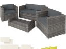 Rattan Lounge Mit Aluminiumgestell München Inkl. Bezüge In 2 Farben Grau avec Salon De Jardin Tek Take