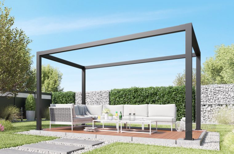 Rexocube Pergola Aus Aluminium 4M X 3M intérieur Pergola Polycarbonate 4X3