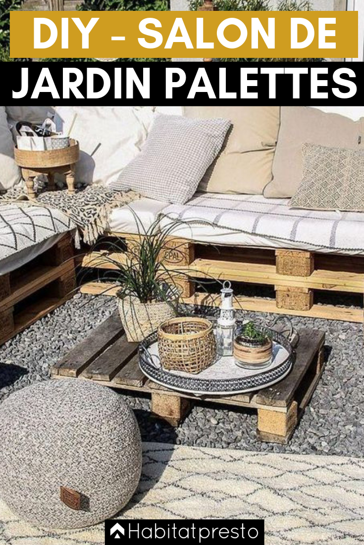 Salon De Jardin En Palettes : 10 Idées Déco Originales ... encequiconcerne Salon De Jardin  Fabriquer Soib Meme