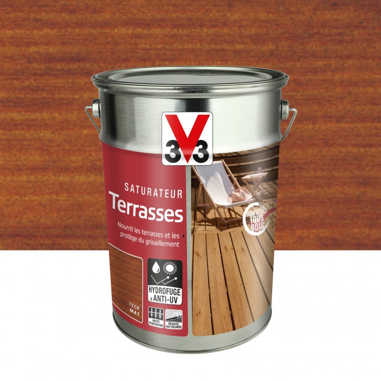 Saturateur V33 Terrasses Classique 5L Teck concernant Saturateur V33 Terrasses Classique 5L Naturel