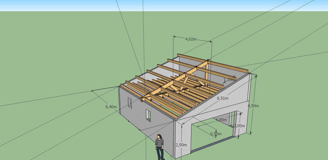 Schema Charpente 1 Pente | Toiture, Terrasse Beton, Plancher ... destiné Pente Toiture Terrasse