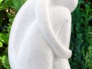 Sculpture En Pierre Type Single Blanc Moderne Décoration De ... pour Statue De Jardin Moderne