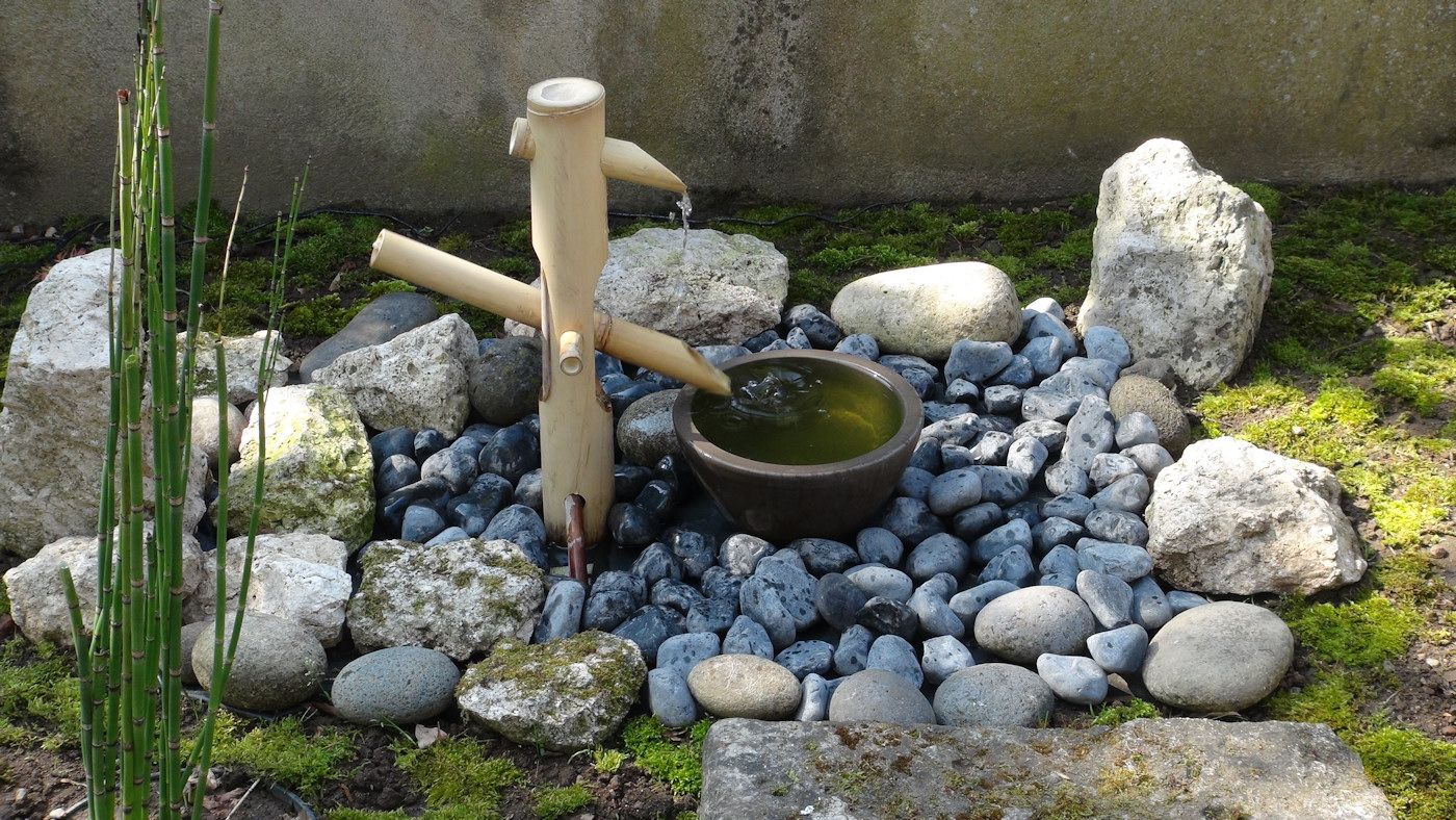 Shishi Odoshi - Fontaine Japonaise En Bambou | Fontaine ... pour Fontaine Pour Jardin Japonais