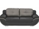 Smart Design-Schlafsofa Schwarz/grau - Kunstleder Adina ... destiné Canapé Pacora