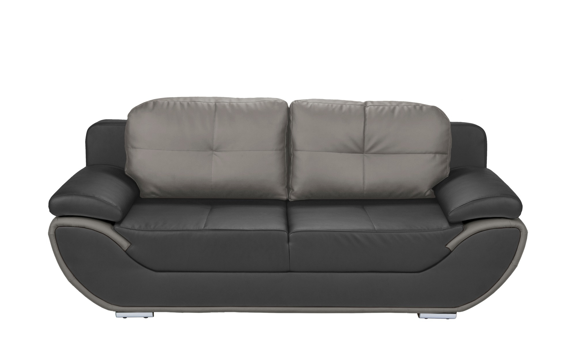 Smart Design-Schlafsofa Schwarz/grau - Kunstleder Adina ... destiné Canapé Pacora