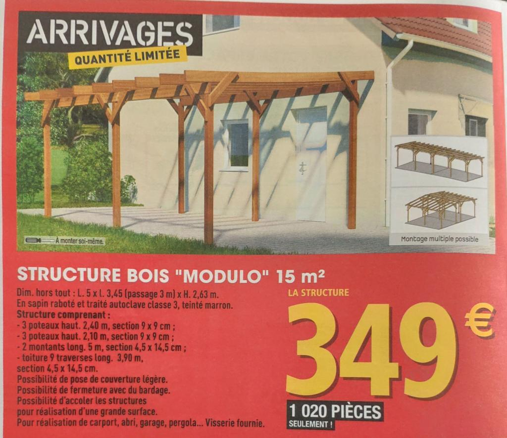 Structure Bois Modulo - 15M² – Dealabs concernant Carport Bois Brico Depot