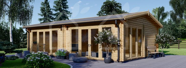 Studio De Jardin Habitable Marina (44+44 Mm, Rt2012), 8X6 M ... avec Chalet De Jardin Habitable