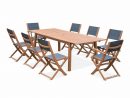 Table De Jardin En Bois Almeria 180-240Cm Rectangulaire Avec ... à Table De Jardin En Bois Avec Chaises