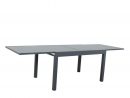 Table De Jardin Extensible Aluminium - 135/270Cm - 10 Places - Gris  Anthracite - Andra dedans Gifi Bain De Soleil Bahia