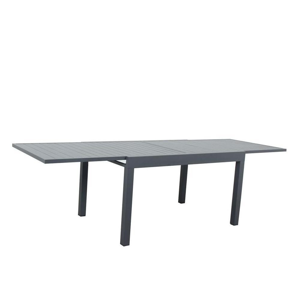 Table De Jardin Extensible Aluminium - 135/270Cm - 10 Places - Gris  Anthracite - Andra dedans Gifi Bain De Soleil Bahia