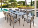 Table De Jardin Extensible Azua Tonka 12 Places - Aluminium ... pour Salon De Jardin Azua Graphite