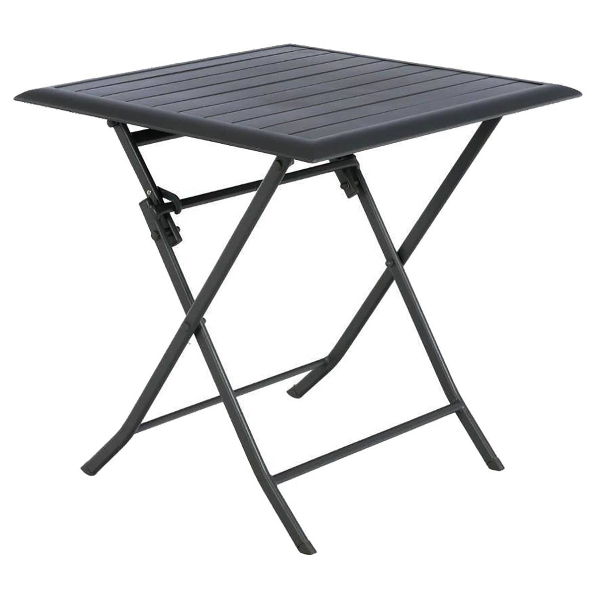 Table De Jardin Pliante Carrée Azua Graphite , Hesperide dedans Salon De Jardin Azua Graphite