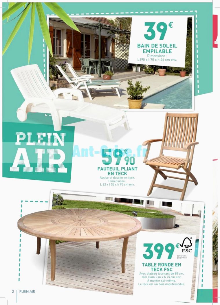 Table Jardin Teck Ronde Frais Ides D De Table Ronde Teck ... intérieur Table Ronde Teck Leclerc