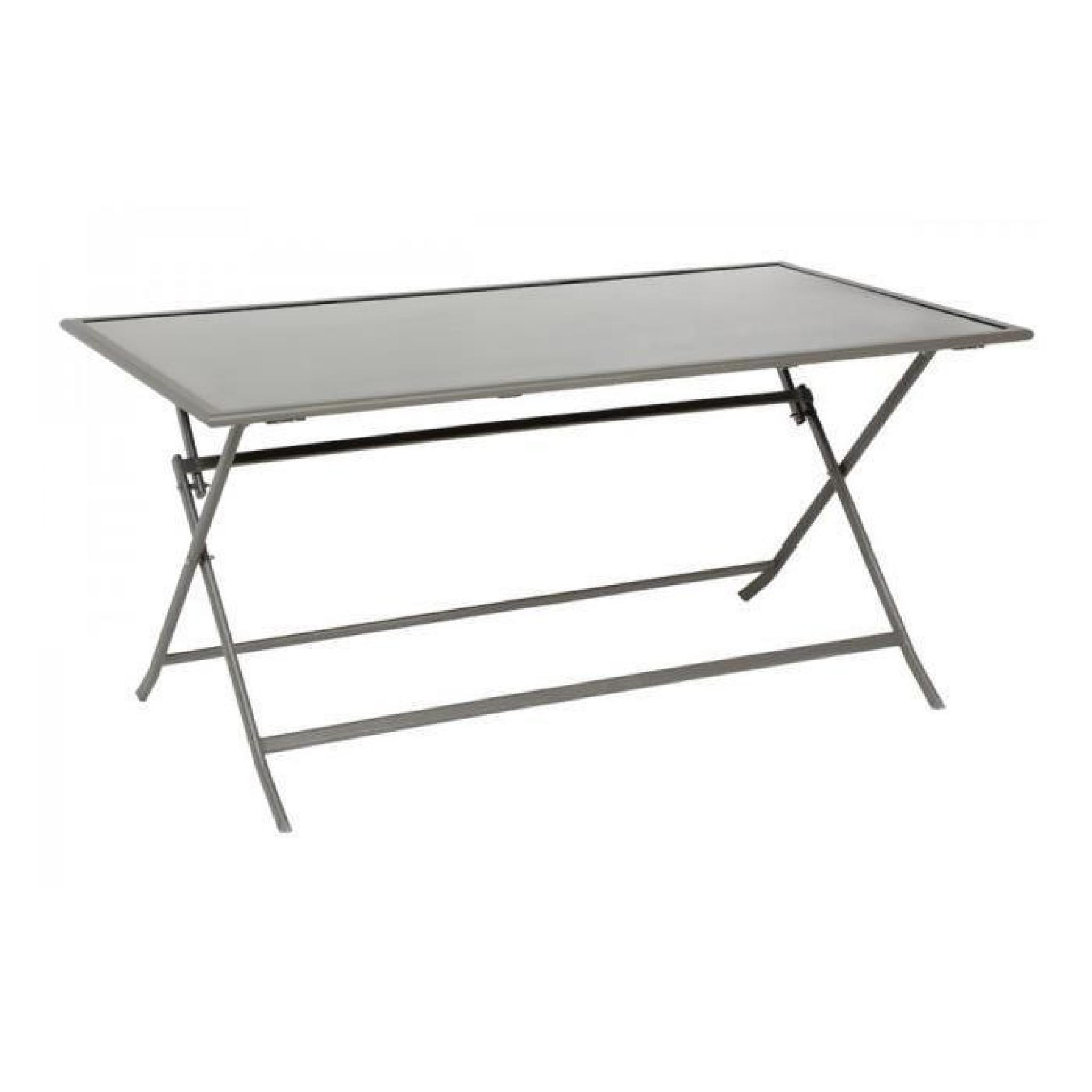 Table Pliante D'extérieur Rectangulaire Flexia 150 Cm Gris/silver Mat intérieur Table De Jardin Pliante Pas Cher