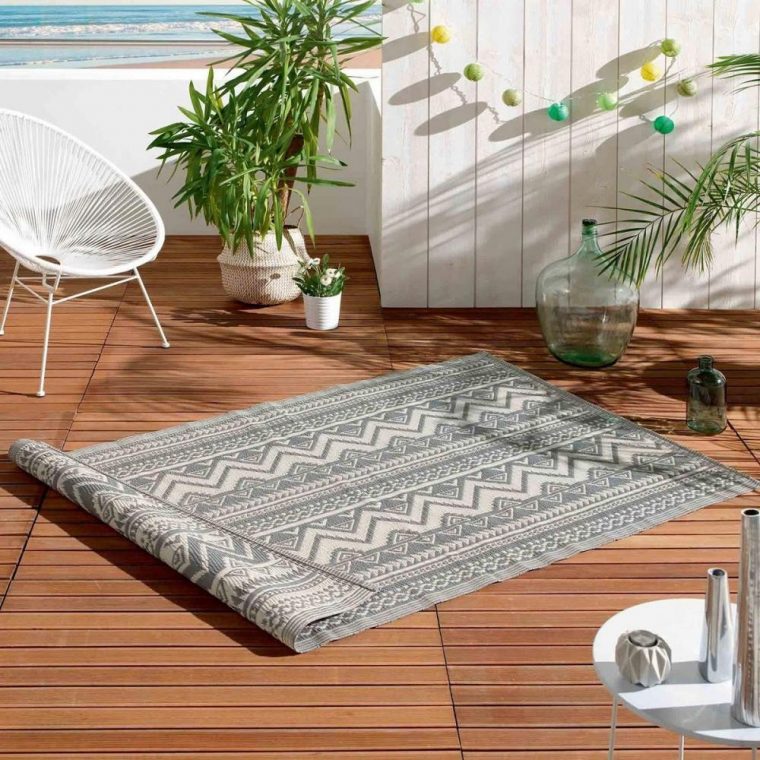 Tapis Extérieur 120X180 Azimut Gris pour Tapis Extérieur Terrasse Gifi