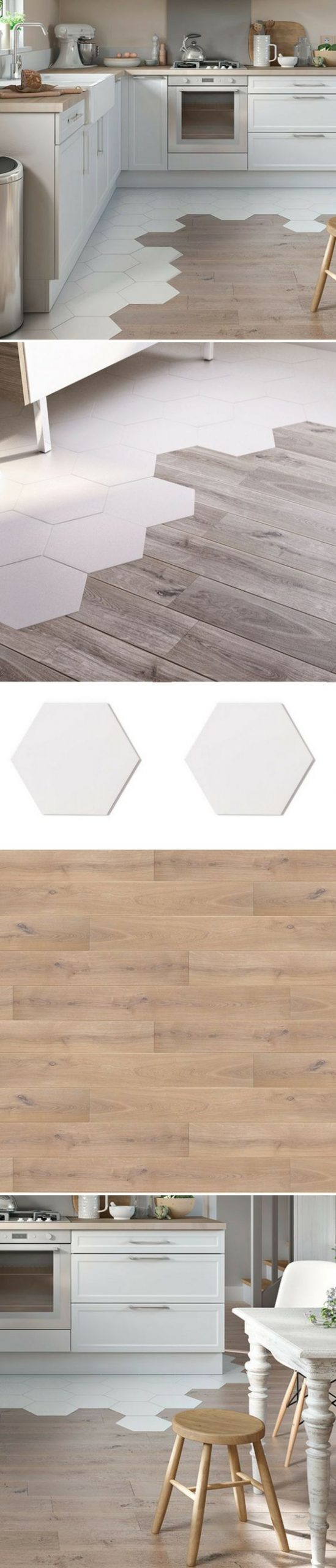 Tendance Sol Cuisine : Le Mix Parquet / Carrelage ... serapportantà Carrelage Madera Castorama