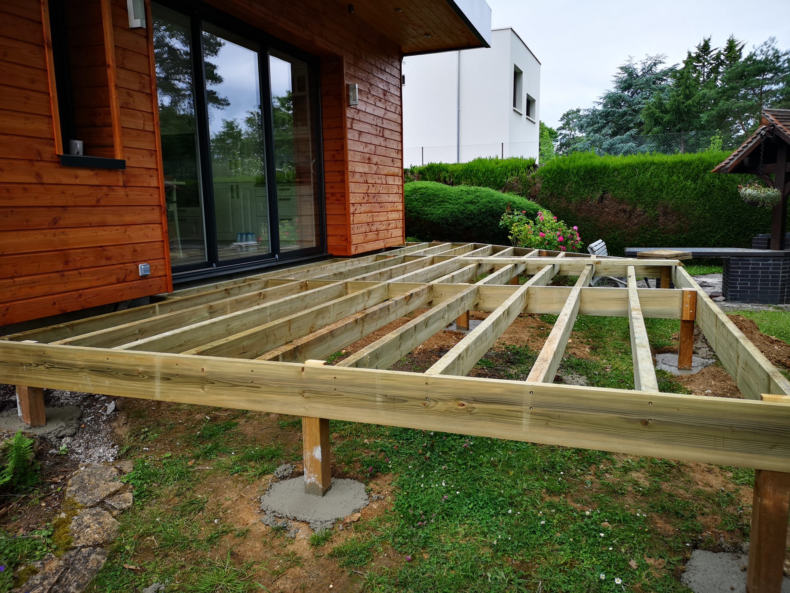 Terrasse Bois Douglas Bois Le Roi - Technobat Construction serapportantà Construire Terrasse Bois Sur Pilotis