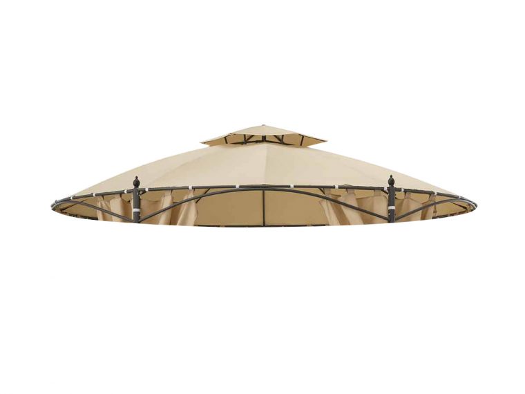 Toile De Toit Pour La Tonnelle Iloha Ø 3,60 M Sable pour Tonnelle Ronde Iloha