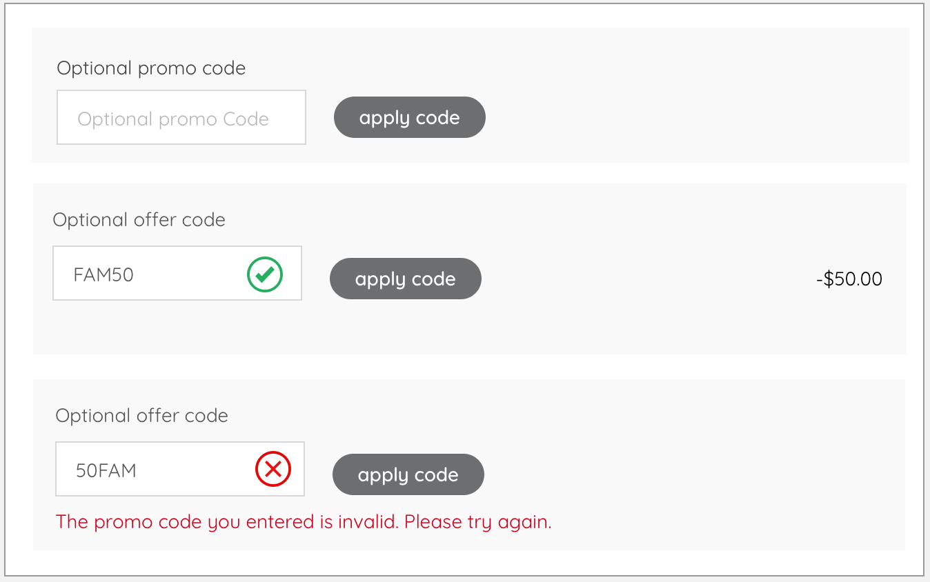 What Is The Best Way To Show Promo Code Validation? - User ... encequiconcerne Imagepromocode=