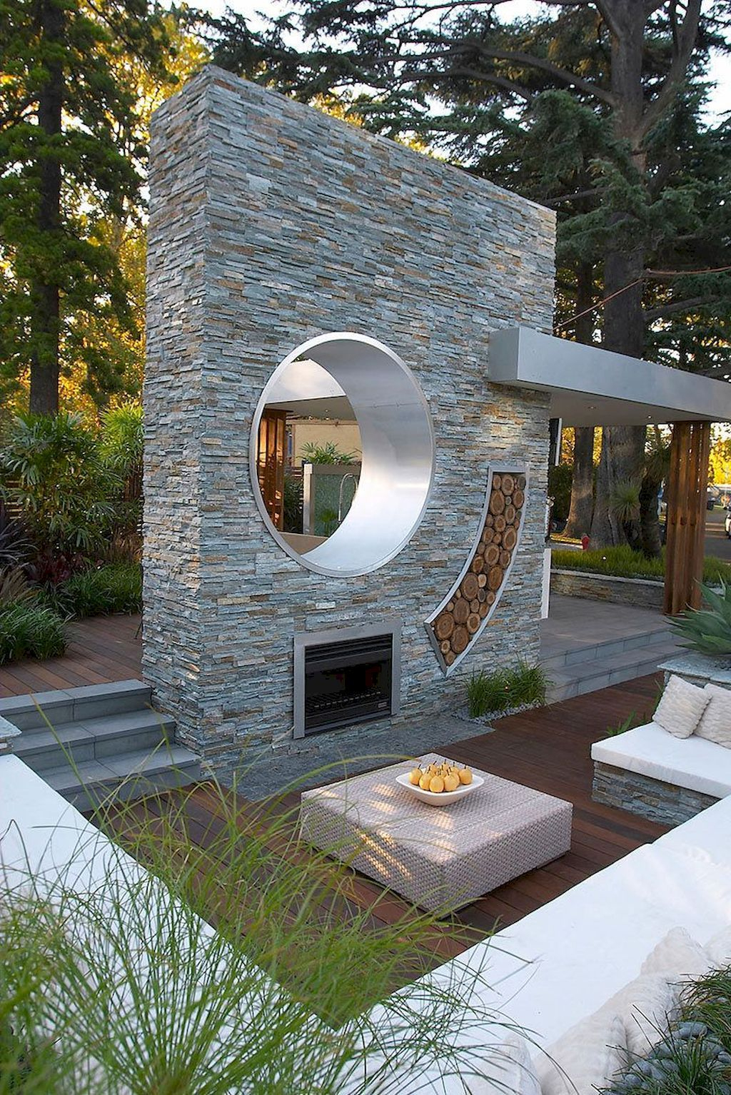 70 Finest Outside Fireplaces Desigen Concepts | Fontaine De ... serapportantà Fontaine De Jardin Moderne