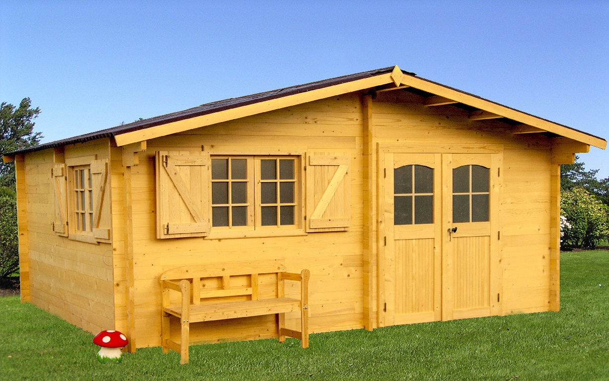 Abri De Jardin Bois 5,20X4,44M + Double Vitrage &quot;nancy-Lorraine-Luxe&quot; concernant Abri De Jardin En Bois 20M2