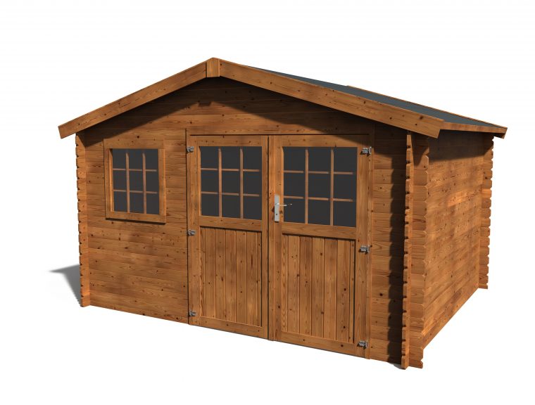 Abri De Jardin Bois Naterial Kerno Axess+ Traité Autoclave Ep.28 Mm, 9.05 M² intérieur Cabanon De Jardin Leroy Merlin