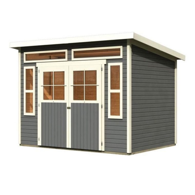 Abri De Jardin Bois Tinkenau 6 - 6.55 M² - Gris Gris - Achat ... tout Abri De Jardin C Discount