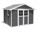 Abri De Jardin Déco 11 M² Gris Foncé dedans Cabane De Jardin En Pvc