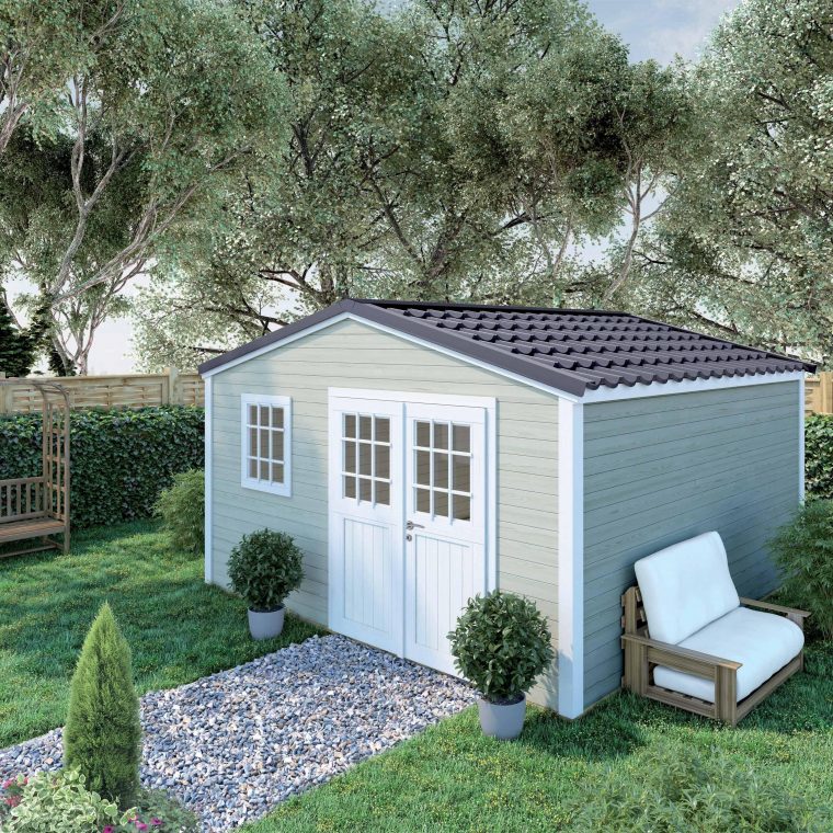 Abri De Jardin En Bois Madeira Shelty16+, Ep. 28Mm, 15.2M² ... dedans Abri De Jardin Madeira