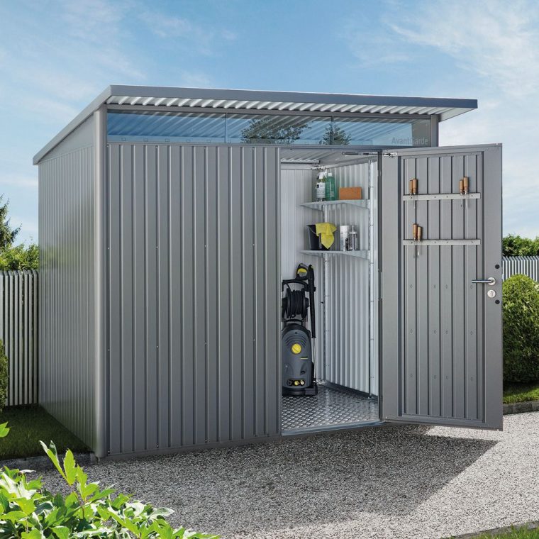 Abri De Jardin Métal 7,8 M² Ep. 0,53 Mm Avantgarde Biohort Gris avec Abri Jardin Tole