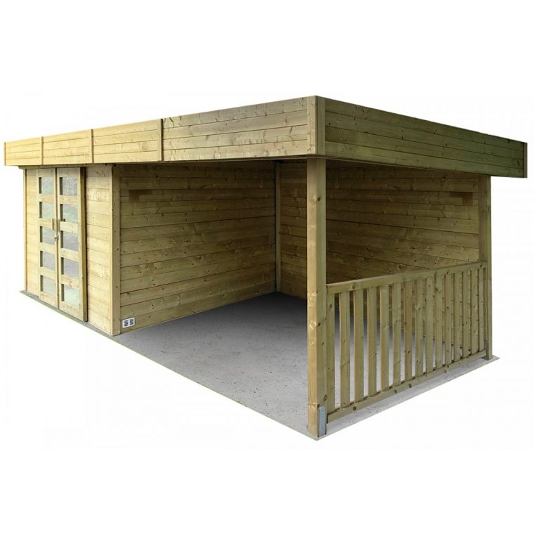 Abri De Jardin Moderne Arhus 28 Mm 3,3 + 3,17 X 2,45 M Solid - Mr.bricolage encequiconcerne Mr Bricolage Abri De Jardin