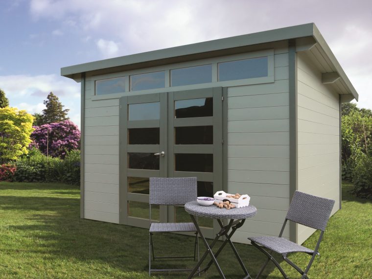 Abri De Jardin Moderne Verona 28 Mm 3,03 X 2,43 M Avec Double Porte Solid -  Mr.bricolage concernant Abri De Jardin Belgique