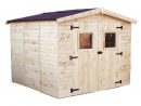 Abri De Jardin Naturel En Bois 2 Portes 7,2 M² tout Porte Abris De Jardin En Bois