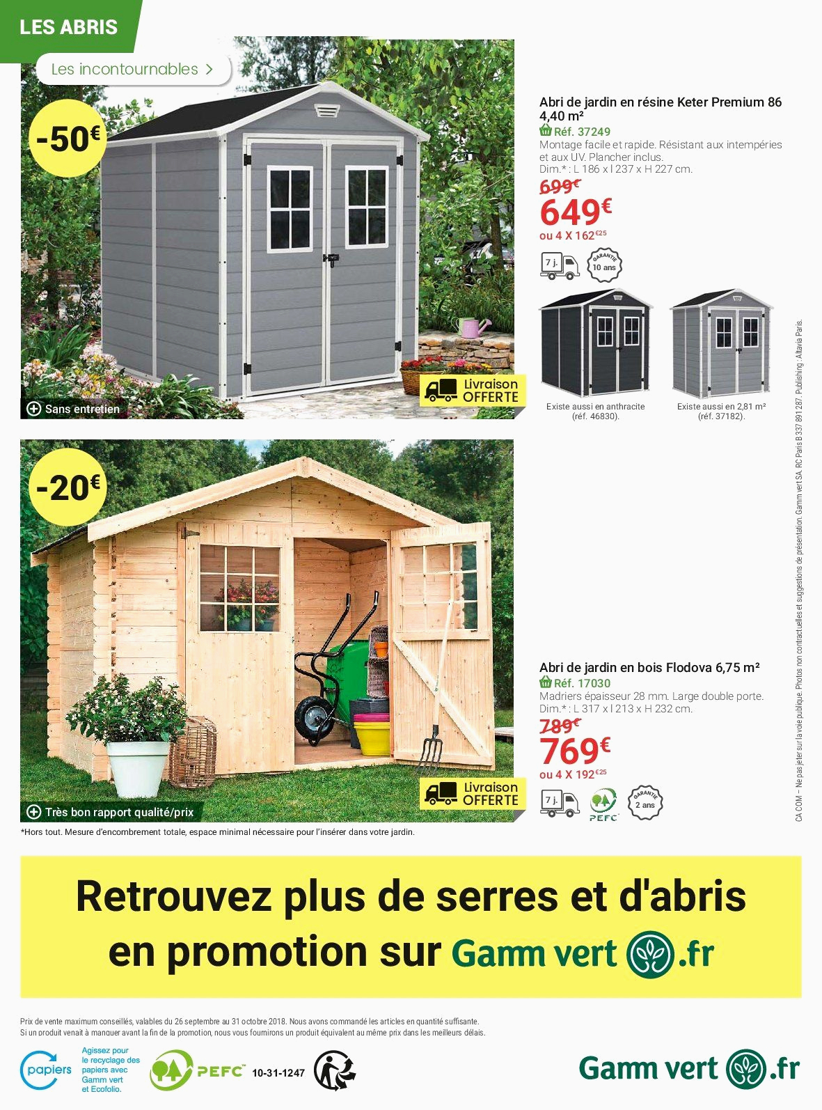 Abri De Jardin Promotion Carrefour Stupéfiant Catalogue ... encequiconcerne Chalet De Jardin Carrefour