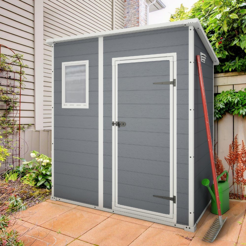 Abri De Jardin Résine Premium 64M Gris pour Cabane Jardin Resine