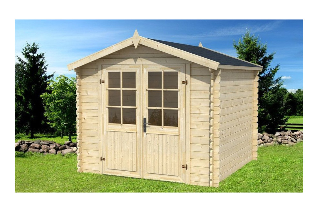 Abri De Jardin Rhin 34 Mm - 5M² Intérieur avec Petit Chalet En Bois De Jardin