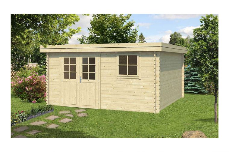 Abri De Jardin Toit Plat Blagnac 34Mm - 14,68M² Intérieur intérieur Chalet De Jardin Toit Plat