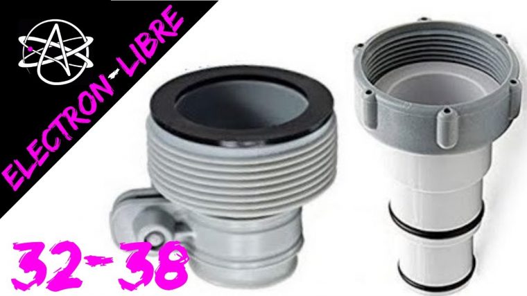 Adaptateurs Intex 32-38 Pour Raccorder Pompe &amp; Piscine avec Adaptateur Pour Tuyau Annelé 32 38 Pour Piscine Hors Sol