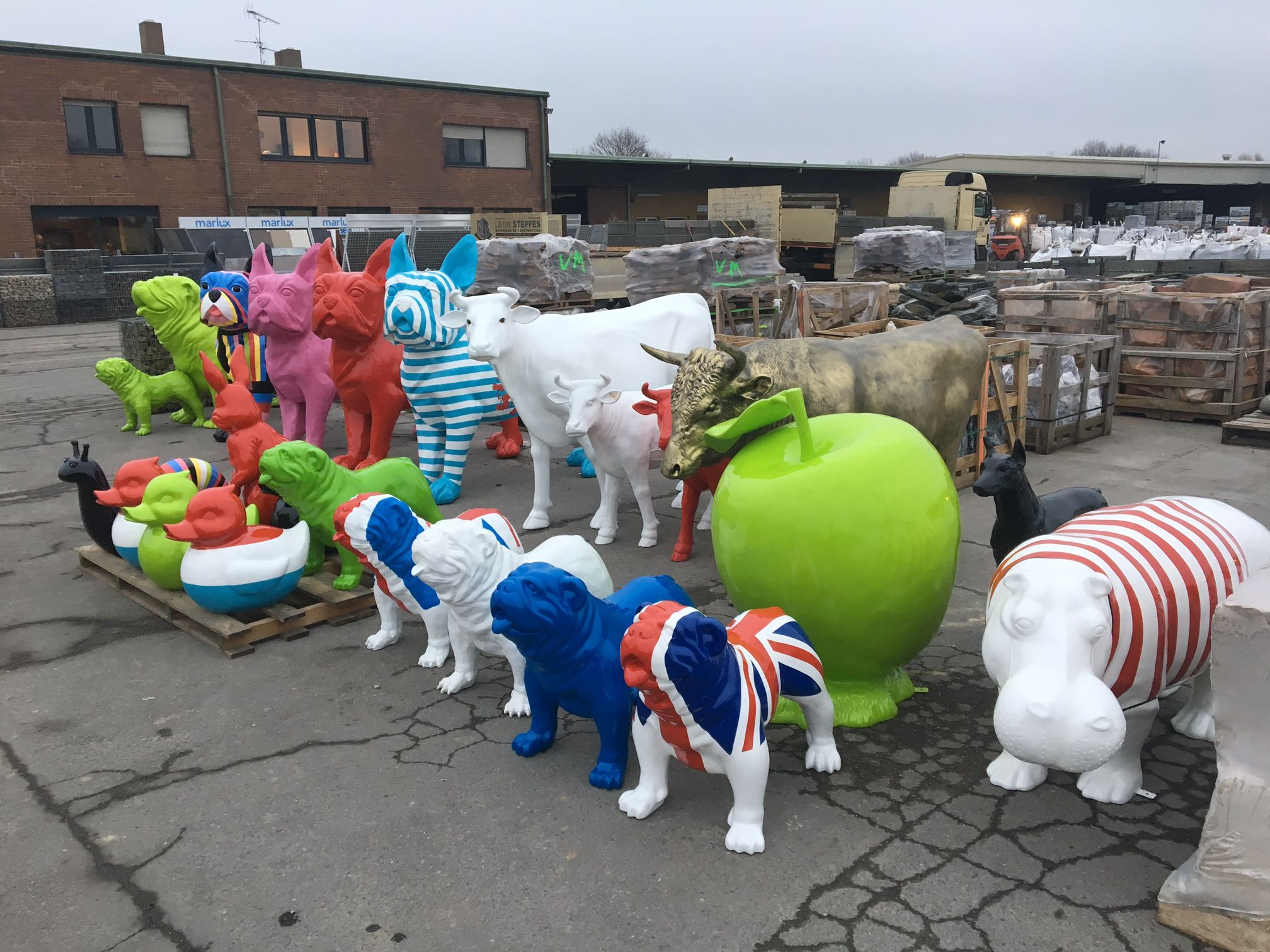 Animaux Résine Colorés Jardin Intérieur, Statues, Figures ... à Animaux Resine Pour Jardin