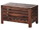 Äpplarö Banc Rangement, Extérieur - Teinté Brun Brun 80X41 Cm dedans Coffre Jardin Ikea