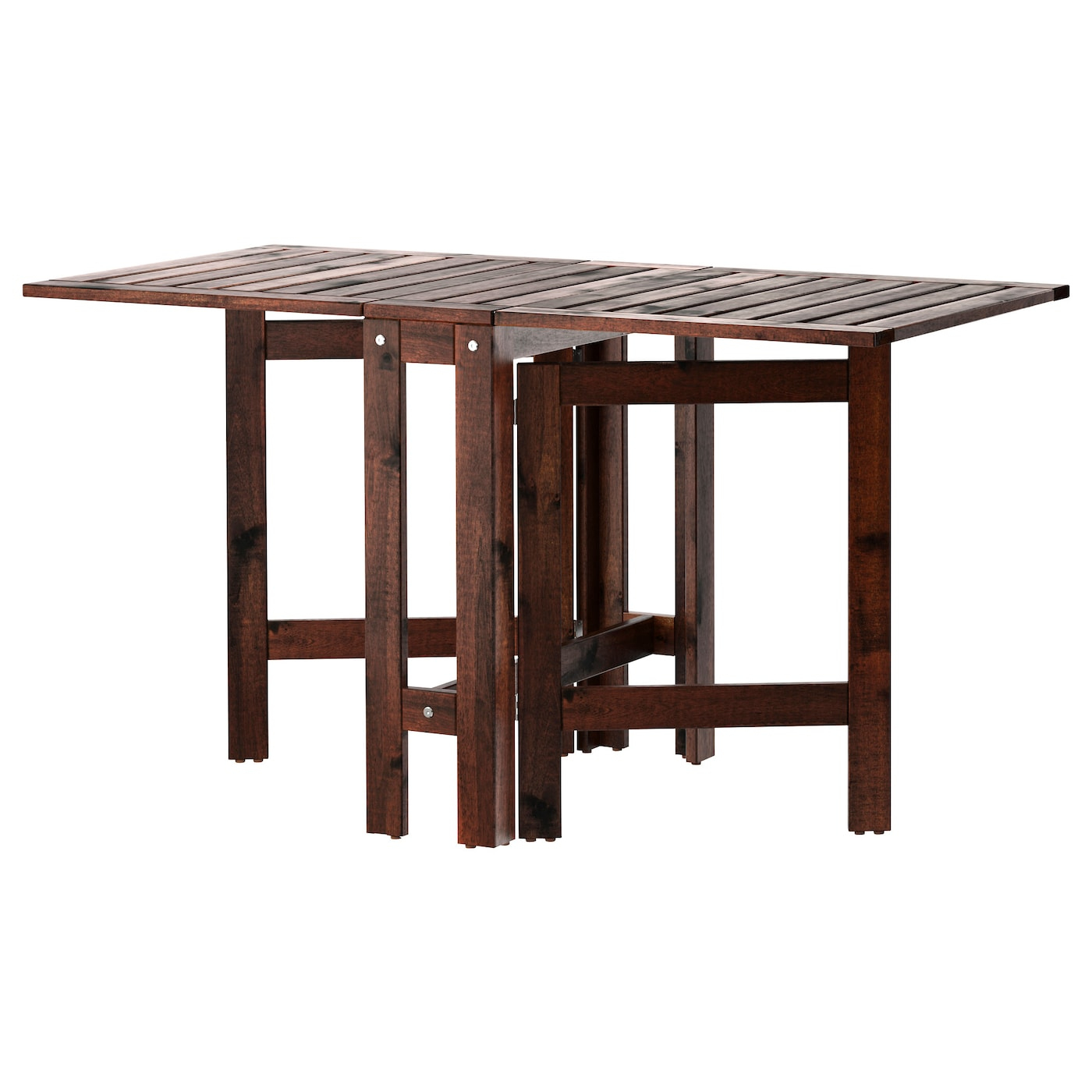 Äpplarö Table Pliante, Extérieur - Teinté Brun 20/77/133X62 Cm tout Ikea Table Pliante Jardin