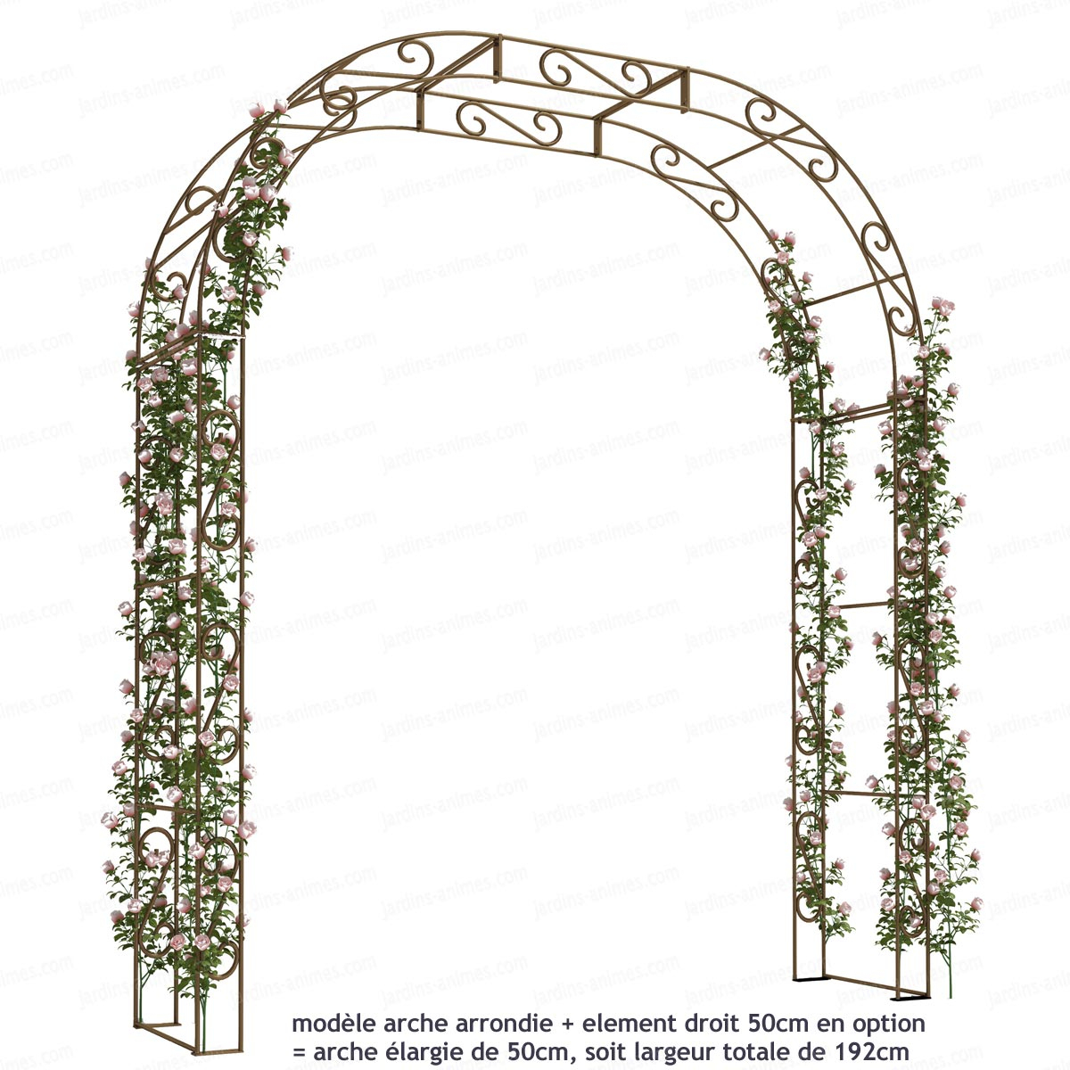 Arche De Jardin Arrondie En Acier Plein intérieur Arche En Fer Forgé Pour Jardin