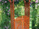 Arche De Jardin En Bois Avec 2 Portes 120 Cm | Arche Jardin ... à Arche De Jardin Avec Portillon