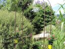 Arche De Jardin Treillage En Fer Petit Modèle + 4 Supports À ... pour Arceau Jardin Pas Cher
