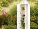 Armoire Bourdillette En Bois, Blanc - L.48 X L.60 X H.190Cm ... avec Truffaut Abri De Jardin