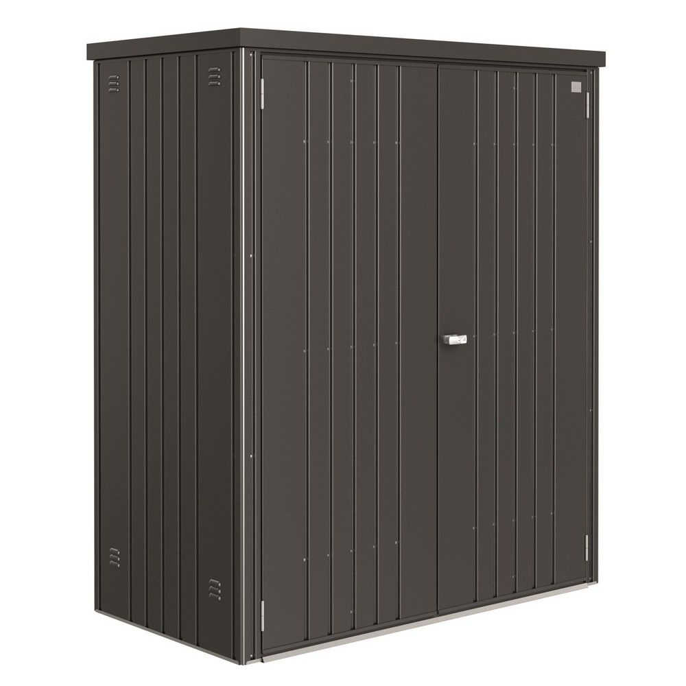 Armoire De Jardin Métal L155 H182,5 Cm Biohort Gris Foncé destiné Armoires De Jardin