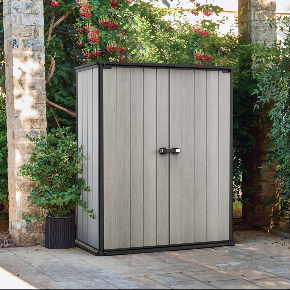 Armoire De Jardin Résine Keter 1 M² Gris tout Armoires De Jardin