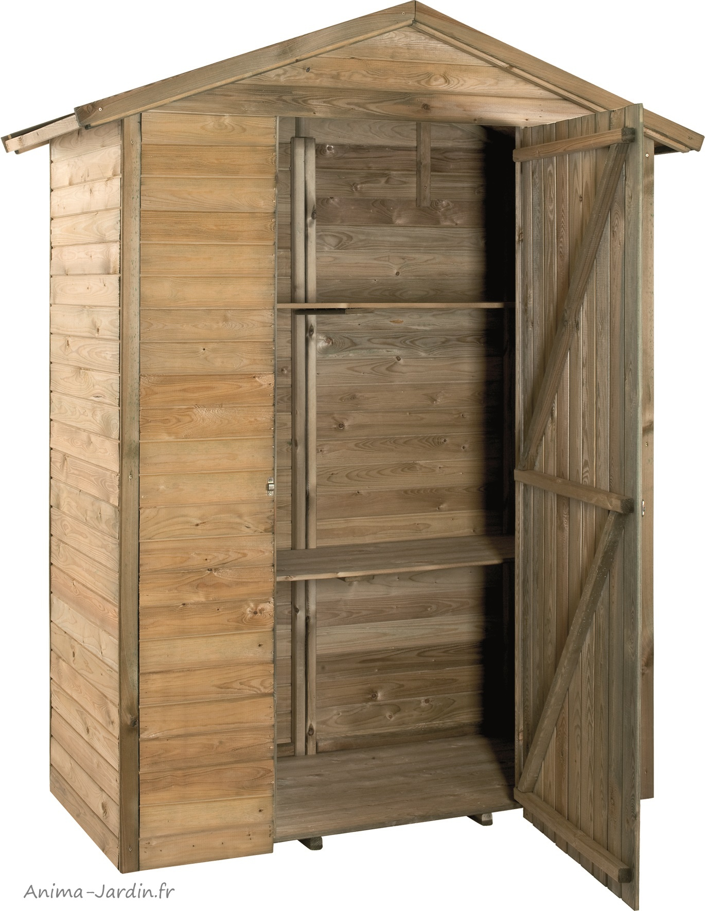 Armoire De Rangement, Bois Autoclave, 0,98 M², Petit Abri De ... avec Armoire De Jardin Pas Cher