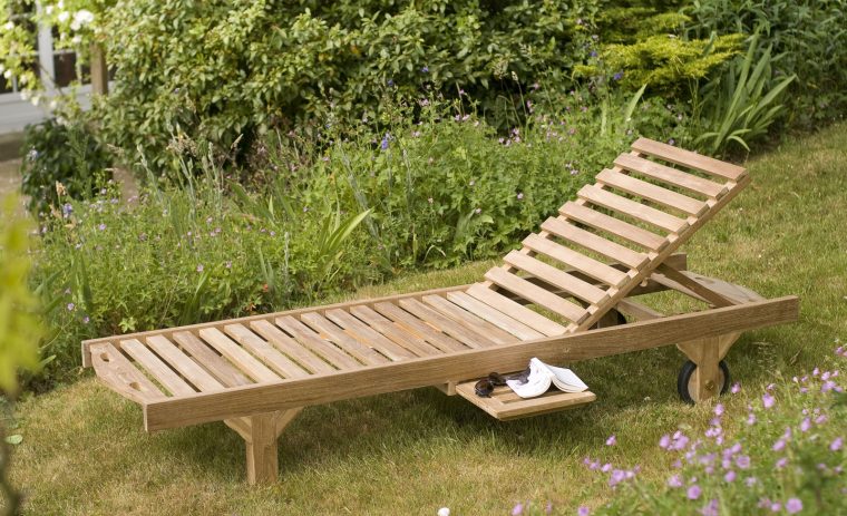 Bain De Soleil Transat Jardin En Teck Massif 205Cm Summer concernant Transats Jardin